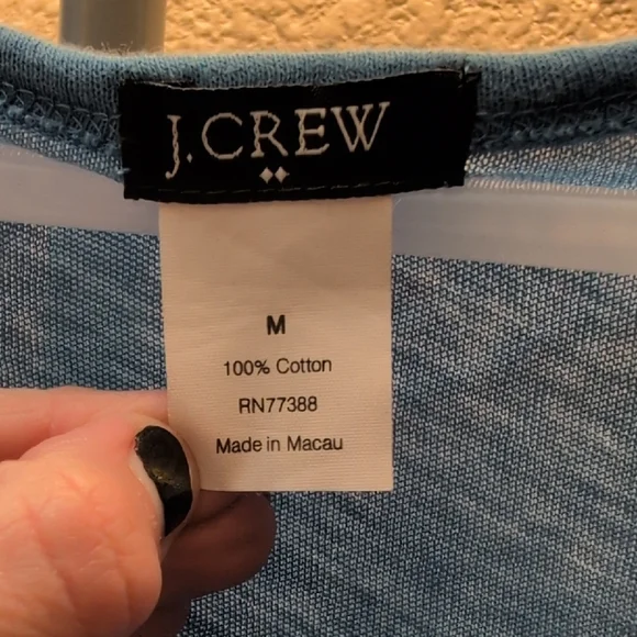 J. Crew Women's Vibrant Blue Long Sleeve Blouse - Picture 3 of 4